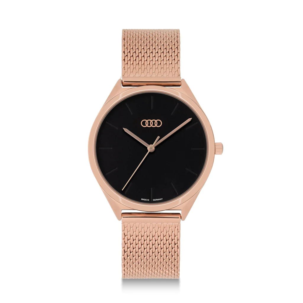 Ceas dama Audi - Gold/Negru Diametru: 36 mm, înălțime: 6,5 mm - Audi Shop